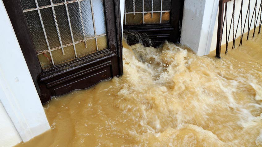 Storms frequently flood not only houses and streets, but also motorway slip roads.